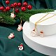 40個4スタイルのクリスマステーマライトゴールドアロイエナメルペンダント  クリスマスサンタクロース  ミックスカラー  10個/スタイル ENAM-LS0001-61-6