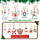 AHANDMAKER 28 Pieces Enamel Christmas Charms with Lobster Claw Clasps HJEW-GA0001-15-2