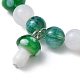 Stretch-Armband aus Bunte Malerei-Perlen mit Pilzanhängern aus Harz BJEW-JB09570-4