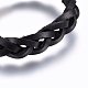 Bracelets en cuir tressé BJEW-E345-02A-2