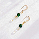 SUPERFINDINGS 16 Pairs 2 Colors Brass Earring Hooks KK-FH0005-54-4