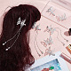 CRASPIRE 12Pcs Butterfly Hair Clips Silver Moving Butterfly Tassel Hair Clips PHAR-CP0001-04-5