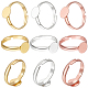 Beebeecraft 1 Box 60Pcs 3 Colors Adjustable Brass Bezel Blanks Finger Rings Components 17mm/20.3mm Flat Round Pad Ring Base Settings for Jewelry Ring Making KK-BBC0005-39-1