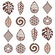16 pièces 8 styles pendentifs en bois naturel WOOD-CJ0001-71-1