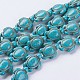 Chapelets de perles en turquoise synthétique G-E456-35A-15x18mm-1