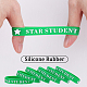 Word Star Student Silicone Cord Bracelet Wristband BJEW-WH0018-49D-6