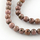 Round Natural Rhodonite Beads Strands G-R325-6mm-01-1
