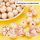 PH PandaHall 100pcs Smile Face Wood Beads 20mm Wooden Beads Natural Wood Beads Loose Beads with Face Head Beads for Bracelet Necklace Jewelry Macrame Key Chain Angel Craft Christmas Decor WOOD-PH0002-67-4