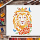 FINGERINSPIRE Lion Head Stencil Template DIY-WH0202-202-6