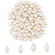 Superfindings 80 pz 4 stili acrilico imitazione perla pendenti FIND-FH0007-08-1