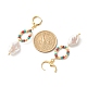 Corona di perline con orecchini pendenti di perle naturali per ragazze donne EJEW-TA00032-3