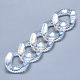 Transparent Acrylic Linking Rings Rhinestone Settings OACR-S036-009A-D01-3