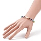 Orecchini e bracciale pendenti con perle naturali e perle malocchio SJEW-JS01260-7