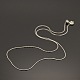 Collares de cadena coreana de plata de primera ley con baño de rodio STER-E033-56B-2