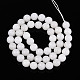Окрашенные природные белый нефрит бисер пряди G-T139-8mm-60-01-2