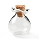 Adorno de botellas de corcho de vidrio con forma de bolsa de la suerte AJEW-A039-02B-2