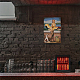 ヴィンテージメタルブリキサイン  バーの鉄の壁の装飾  レストラン  カフェパブ  縦長の長方形  女性の模様  300x200x0.5mm AJEW-WH0189-061-7