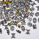 90 Stück 6 Stil Legierung Totenkopf Cabochons&nbsp;MRMJ-OC0002-78-4