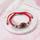 Natural Mixed Stone Barrel Beads Cord Bracelet for Her BJEW-JB07045-3