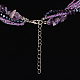 Amethyst Multi-strand Necklaces NJEW-L143-03-3