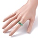 4 pz 4 colori perline di semi di vetro intrecciati anelli per le dita per le donne RJEW-JR00419-4
