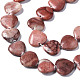 Natural Red Picture Jasper Beads Strands X-G-N0326-66-3