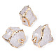 Perles de cristal de quartz naturel plaquées G-T133-23-1