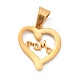 Mother's Day Theme 304 Stainless Steel Pendants STAS-K243-20G-2