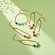 Bracelet à maillons en perles de verre avec 304 gourmette en acier inoxydable pour femme BJEW-JB08708-2