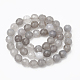 Chapelets de perles en agate grise naturelle G-S335-02-2