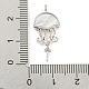 925 argento sterling placcato in rodio con micro pavé di zirconi cubici con ganci a conchiglia STER-Q190-11P-3