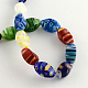 Twist Oval Handmade Millefiori Glass Beads Strands LK-R004-30-2