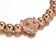 Bracelets de perles tressés ronds en 304 acier inoxydable BJEW-O124-21RG-2