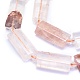Rouge naturel quartz brins de perles G-E530-16I-3