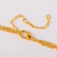 Модные латунные многоуровневого ожерелья NJEW-JN00881-6