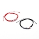 Set di bracciali con perline intrecciate in filo di nylon regolabili per san valentino BJEW-JB06238-1