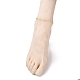 Bracelets de cheville en laiton émaillé à maillons marguerite AJEW-AN00337-4