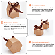 BENECREAT 42PCS Hexagon Kraft Paper Package Box with Ribbon CON-WH0084-46-4