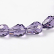 Faceted Drop Imitation Austrian Crystal Glass Bead Strands G-PH0010-26-10x8mm-2