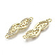 Brass Micro Pave Clear Cubic Zirconia Links Connectors KK-S061-98G-NR-2