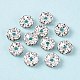 Brass Rhinestone Spacer Beads RB-A014-L8mm-01S-2