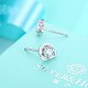 Exquisite 925 Sterling Silver Cubic Zirconia Stud Earrings EJEW-BB20093-4