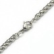 Trendy Men's 201 Stainless Steel Wheat Chain Necklaces NJEW-L043A-45P-3