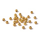 6mm Golden Color Brass Round Textured Beads X-EC248-G-3