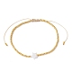 Bracelets de perles tressées en perles naturelles et graines BJEW-JB09722-03-1