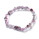 Natural Mixed Quartz Bead Stretch Bracelets BJEW-K213-60-2