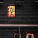 ヴィンテージメタルブリキサイン  バーの鉄の壁の装飾  レストラン  カフェパブ  長方形  ポップコーン  300x200x0.5mm AJEW-WH0189-148-5
