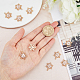 SUPERFINDINGS 10pcs Brass Micro Pave Snowflake Pendants Gold Plated Cubic Zirconia Charm Clear Winter Christmas Pendant for Necklace Bracelet Earrings Jewelry Making Hole: 1.6mm ZIRC-FH0001-39-3