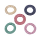 Caña de raso pintada a mano / anillos de unión de ratán tejidos WOVE-X0001-13-1