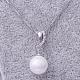 Beautiful Brass Rhinestone and Imitation Pearl Pendants for Girl Friend Gift KY-BB10209-4